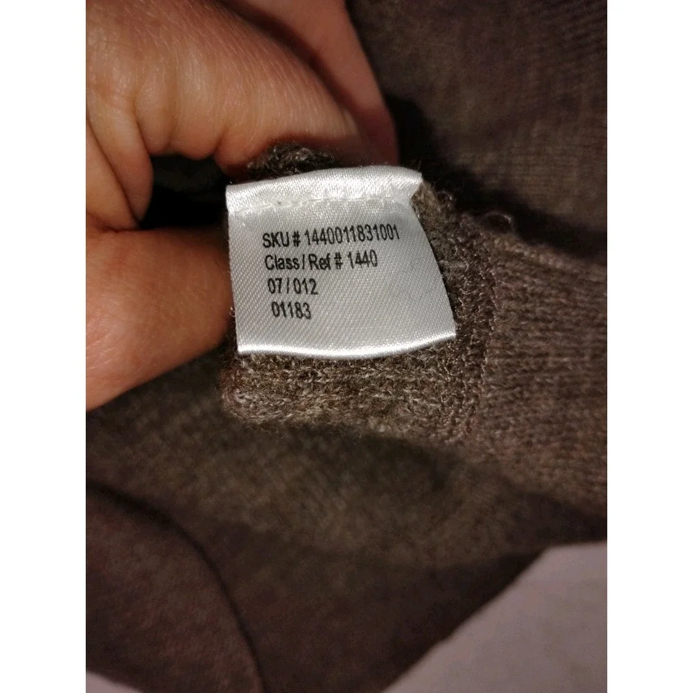 Jos A Bank Sweater Henley Brown Wool Blend Lightweight Waffle Knit Retro Mens L